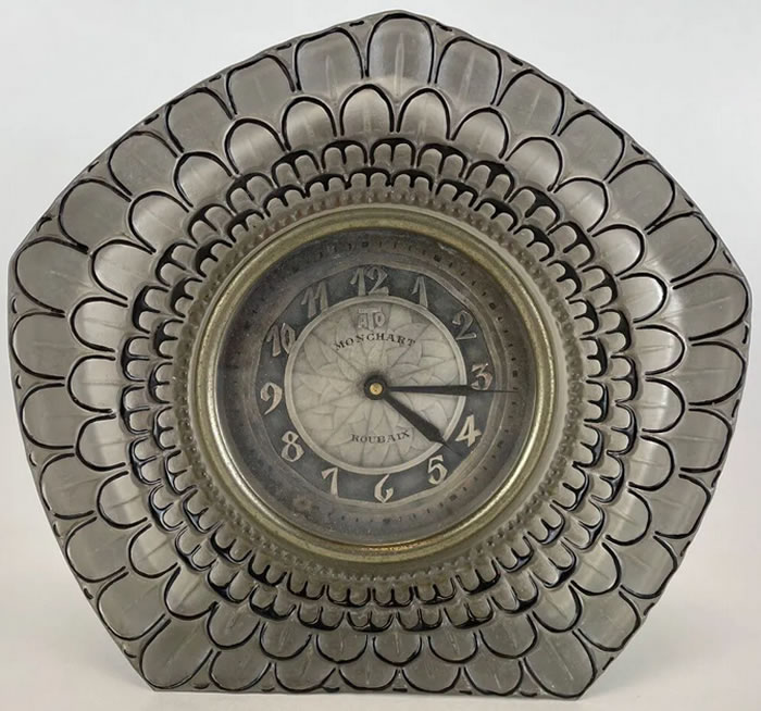 R. Lalique Dahlia Clock