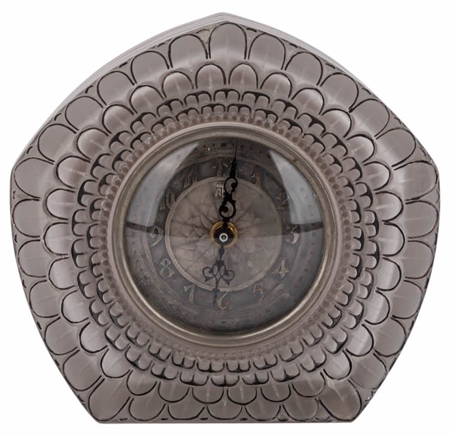 Rene Lalique  Dahlia Clock 