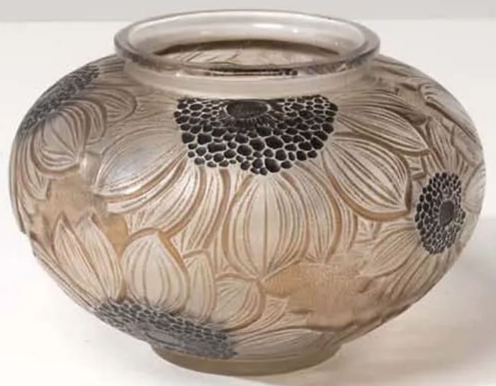 Rene Lalique Vase Dahlias