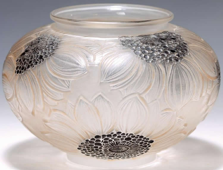 Rene Lalique Vase Dahlias