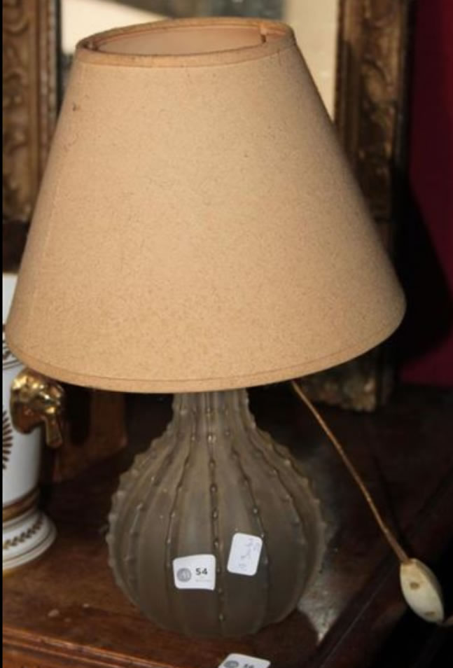 Rene Lalique Dentele Vase Lamp