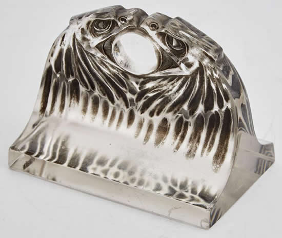 R. Lalique Deux Aigles Paperweight