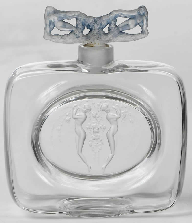 R. Lalique Deux Figurines Bouchon Figurines Perfume Bottle 2 of 2