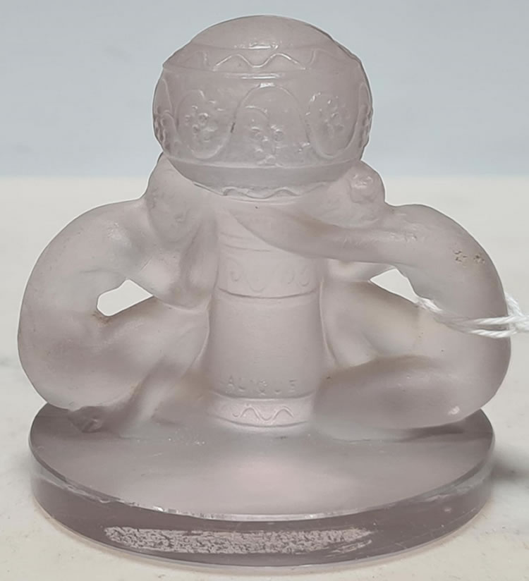 Rene Lalique Menu Holder Deux Figurines