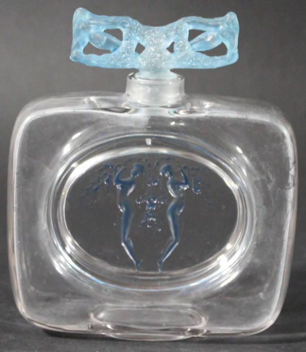 Rene Lalique Perfume Bottle Deux Figurines