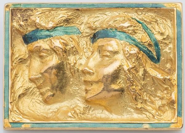 Rene Lalique Deux Profils Feminins Brooch