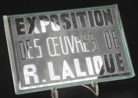 R. Lalique Exposition Des Oeuvres De R. Lalique Sign