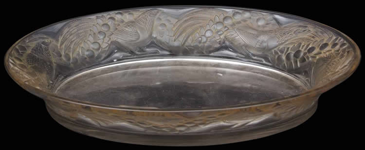 Rene Lalique  Faisans Oval Platter 