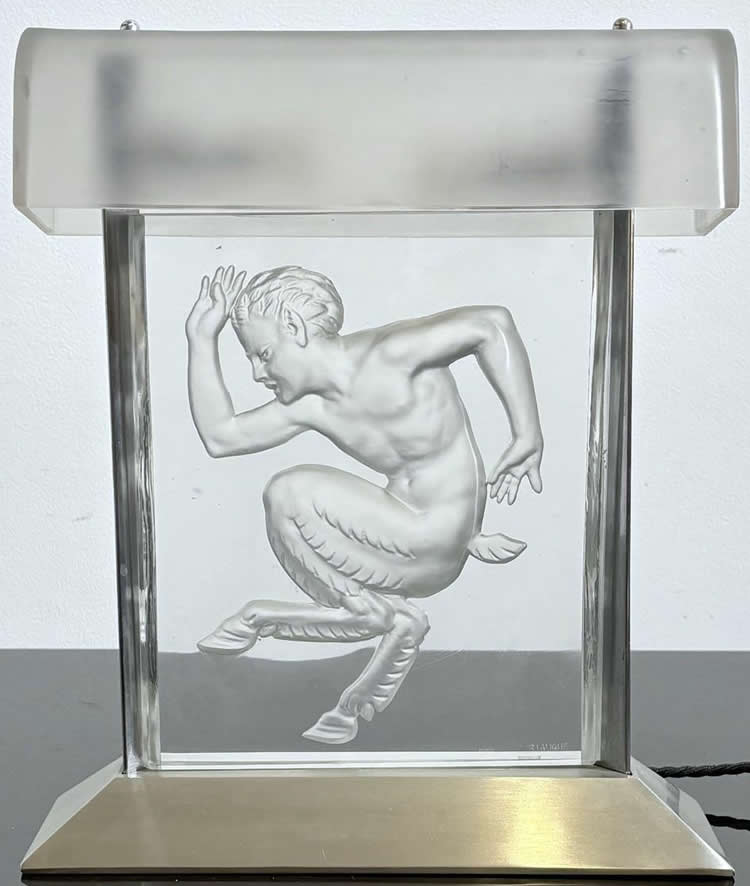 Rene Lalique Faune Lamp