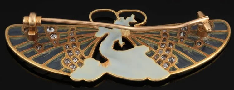 R. Lalique Femme Papillon Brooch 2 of 2