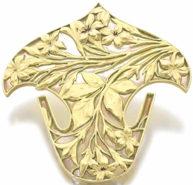 Rene Lalique Pendant Feuilles D'or