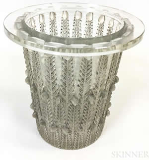 Rene Lalique Ice Bucket Fougeres