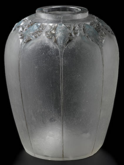 R. Lalique Frise Perruches Cire Perdue Vase 2 of 2