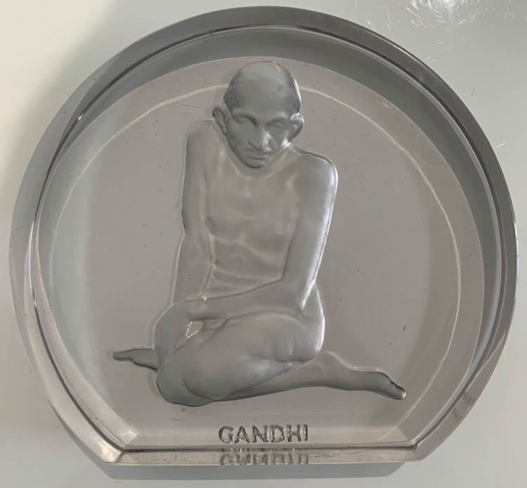 R. Lalique Gandhi Paperweight