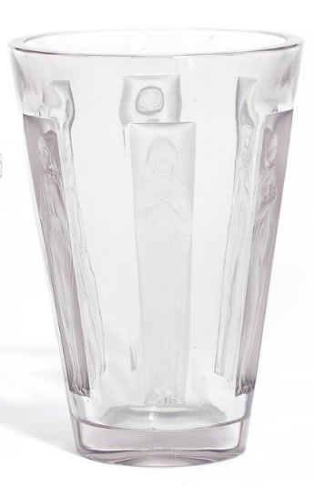 Rene Lalique Vase Gobelet Six Figurines