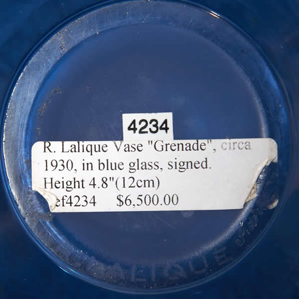 R. Lalique Grenade Vase 3 of 3