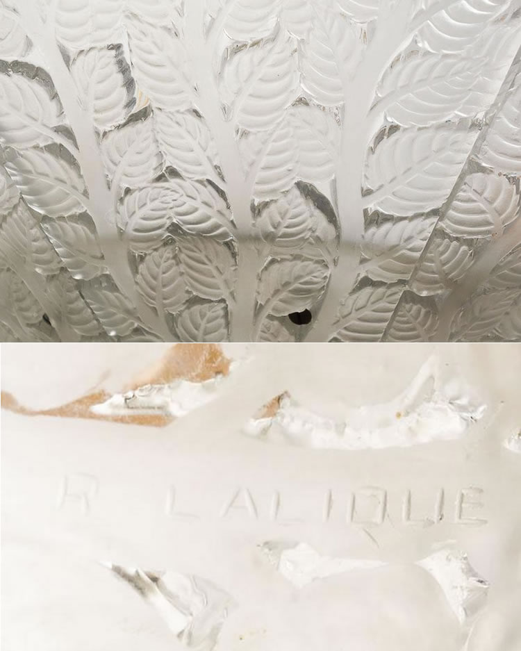 R. Lalique Hetre Chandelier 4 of 4
