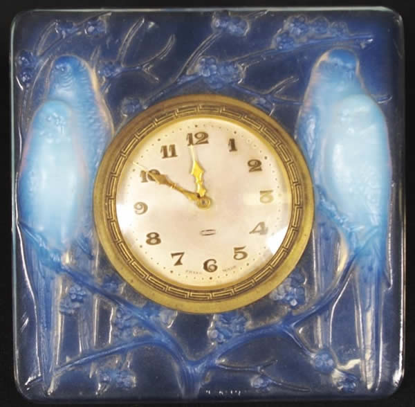 R. Lalique Inseparables Clock