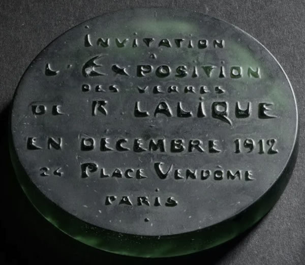 R. Lalique Invitation A Exposition Medallion 2 of 2