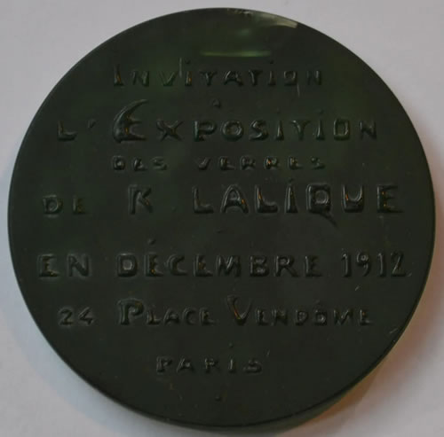 R. Lalique Invite To Expo Medallion