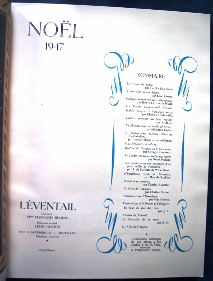 R. Lalique Worth Je Reviens L'Eventail Noel 1947 Magazine Ad 2 of 2