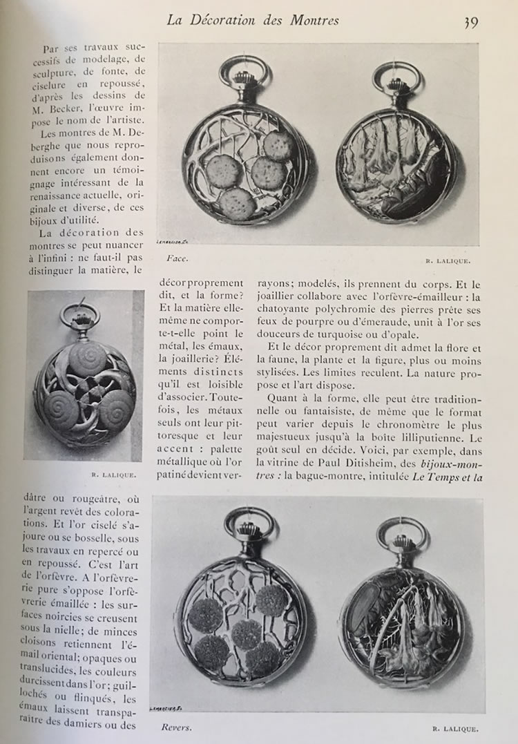 R. Lalique Scarabee Rhinoceros et Fleurs de Trompette Pocket Watch 3 of 3