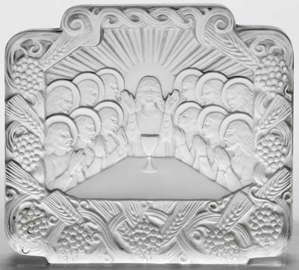 Rene Lalique La Sainte Cene Paperweight