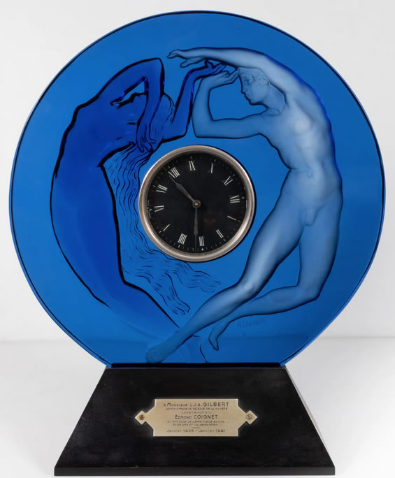 R. Lalique Le jour et la nuit Clock