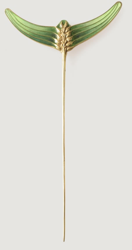 Rene Lalique Leaf Wings Stickpin