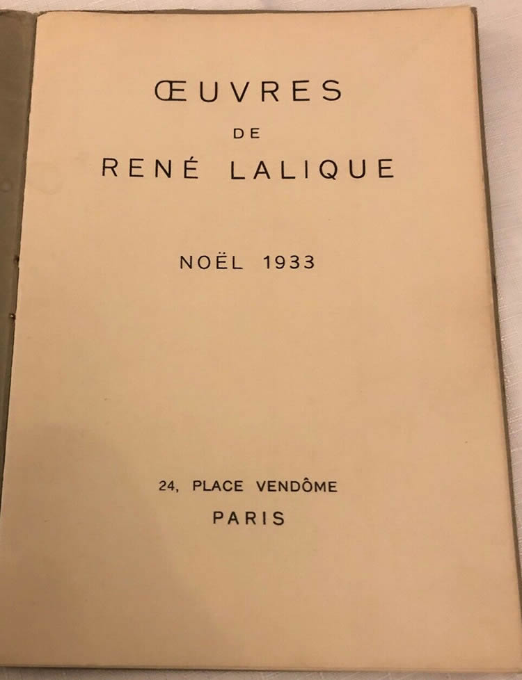 R. Lalique Les Verreries De Rene Lalique Noel 1933 Brochure 2 of 2