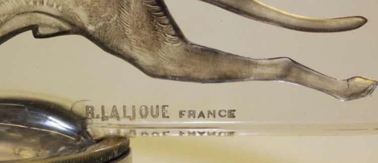 R. Lalique Levrier Hood Ornament 2 of 2