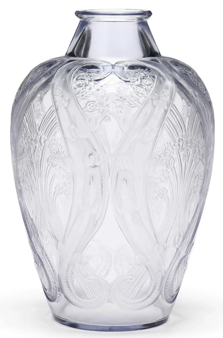 R. Lalique Lezards et Bluets Vase