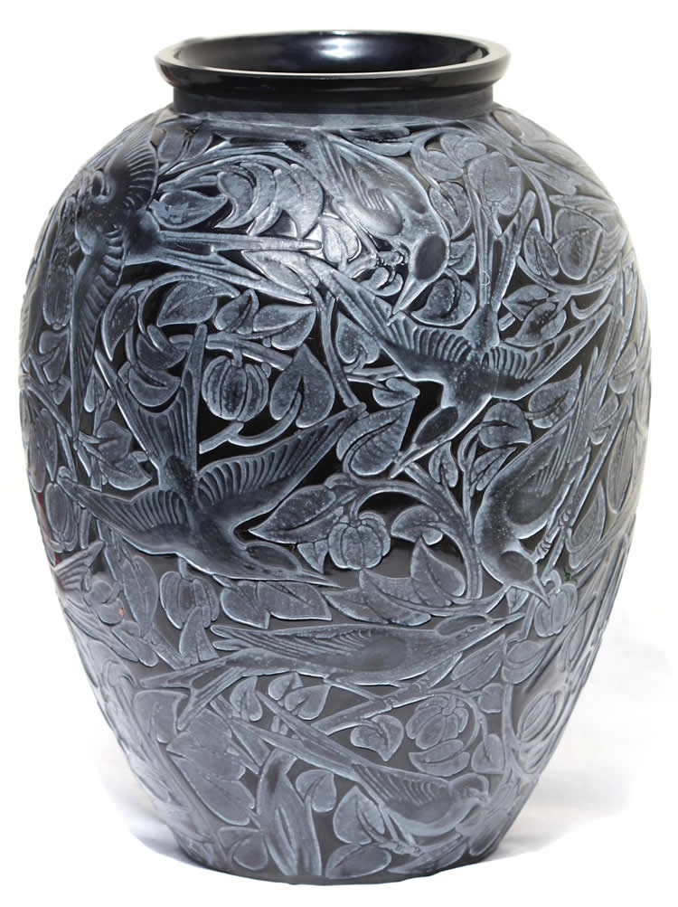 Rene Lalique Vase Martin Pecheurs