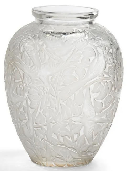 Rene Lalique  Martin Pecheurs Vase 