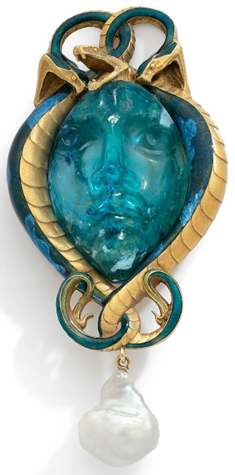 R. Lalique Medusa And Serpents Pendant