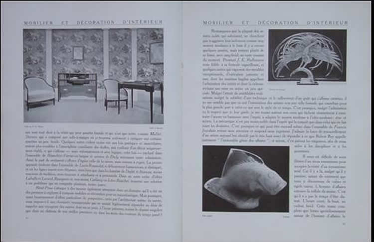 Rene Lalique Magazine Mobilier Et Decoration D'Interieur Vol. No. 1 1922