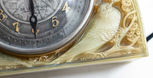 R. Lalique Moineaux Clock 3 of 3