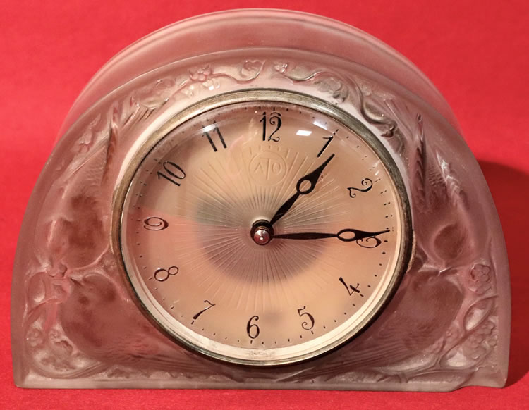 Rene Lalique  Moineaux Mantel Clock 