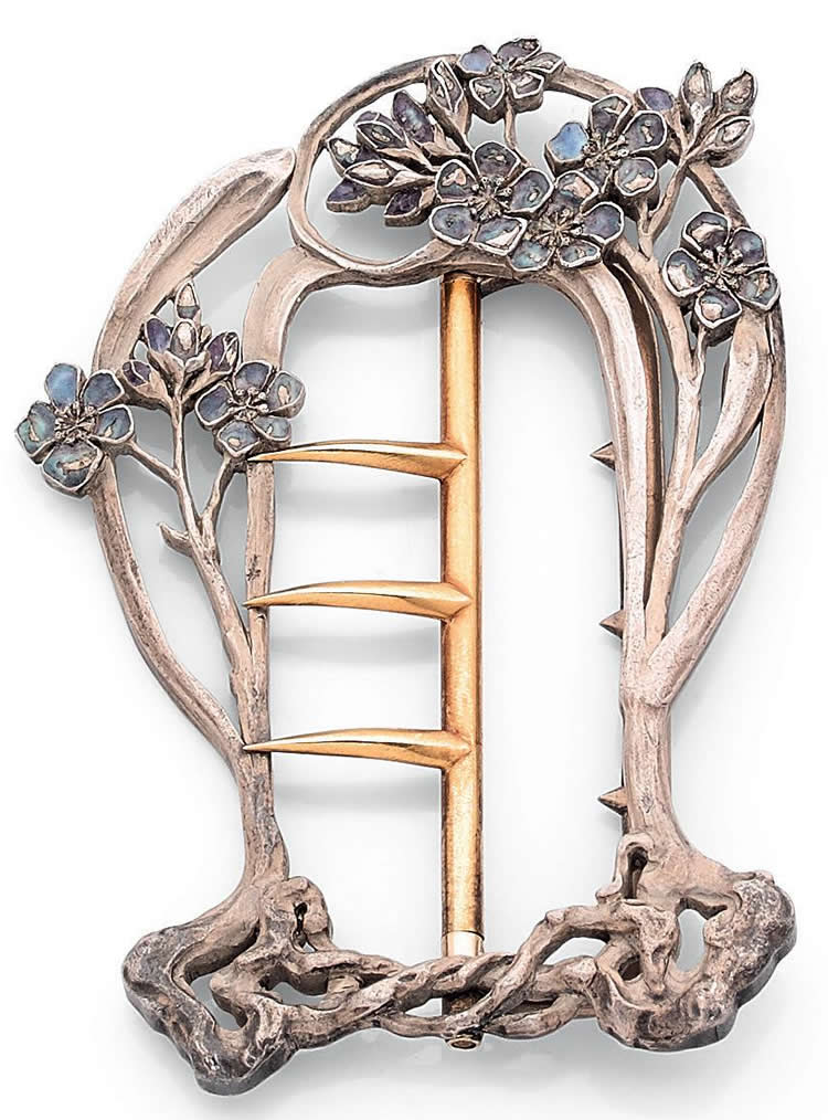 Rene Lalique Myosotis Buckle