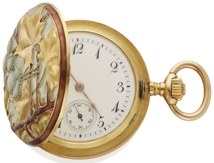R. Lalique Oak Leafs Pocket Watch 2 of 2