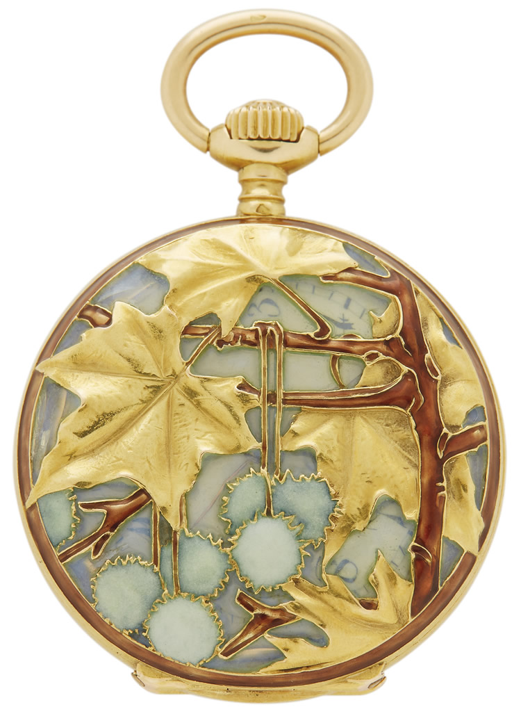 R. Lalique Oak Leafs Pocket Watch