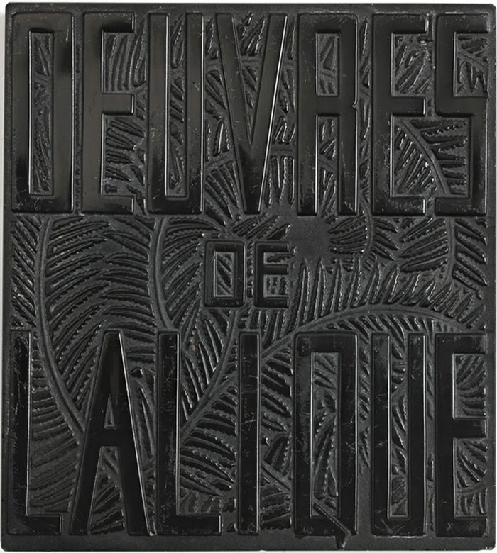 Rene Lalique  Oeuvres De Lalique Sign 