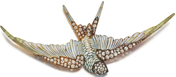 Rene Lalique Oiseau En Vol Brooch