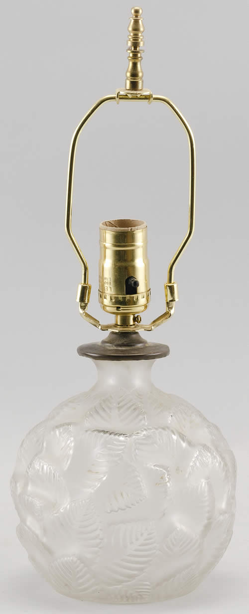 R. Lalique Ormeaux Vase Lamp