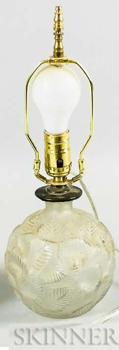 Rene Lalique Vase Lamp Ormeaux