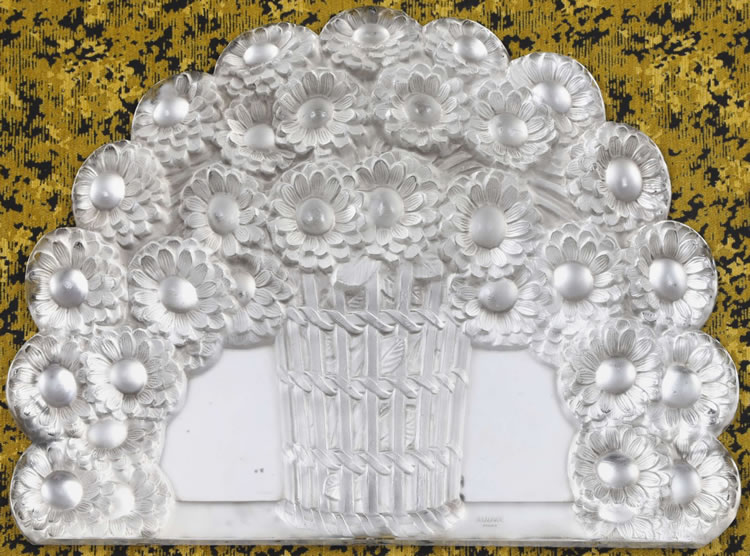 R. Lalique Panier de Fleurs Mirror Fronton