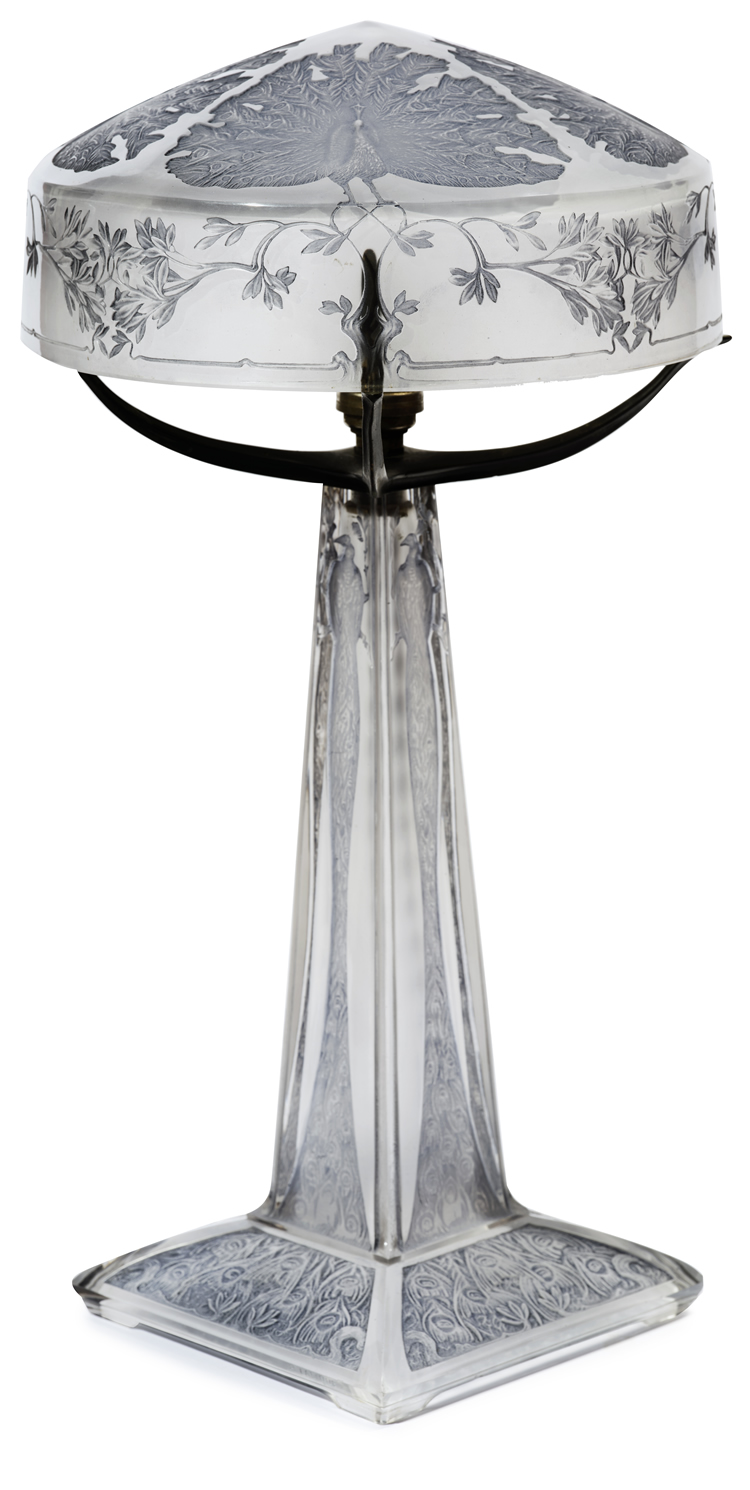 Rene Lalique Lamp Paons