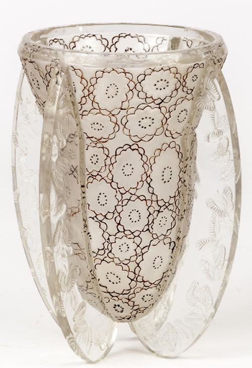 Rene Lalique Papillons Vase