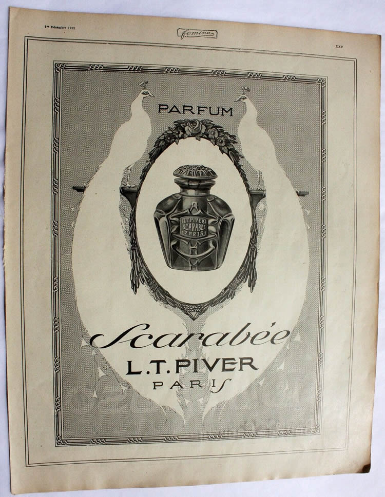 Rene Lalique Scarabee Perfume Femina Dec 1 1912 Magazine Ad