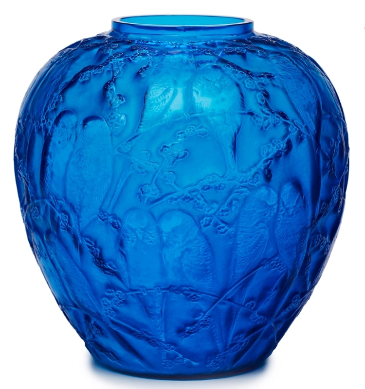Rene Lalique  Perruches Vase 